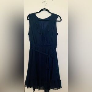 I.N.C DRESS Navy blue wrapped